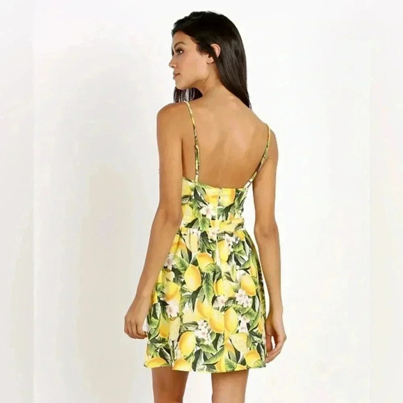 Show Me Your Mumu Piper Dress Citrus Lemons Sz M - Picture 4 of 14